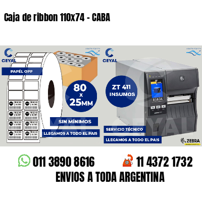 Caja de ribbon 110x74 - CABA