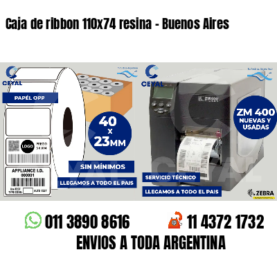 Caja de ribbon 110x74 resina - Buenos Aires