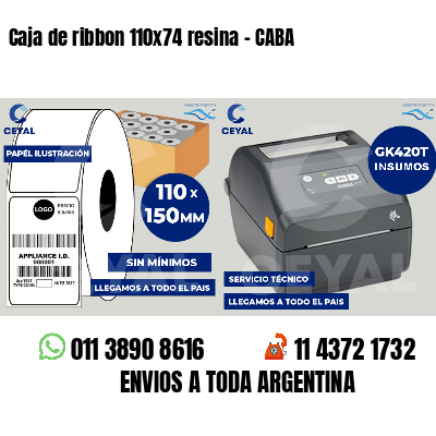Caja de ribbon 110x74 resina - CABA