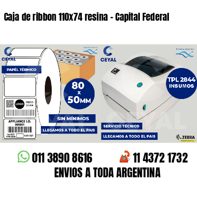 Caja de ribbon 110x74 resina - Capital Federal