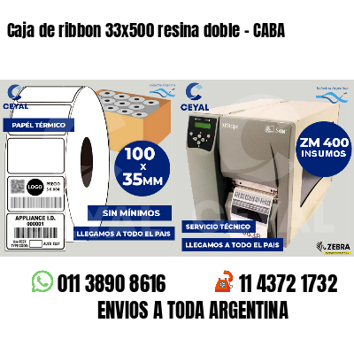 Caja de ribbon 33x500 resina doble - CABA