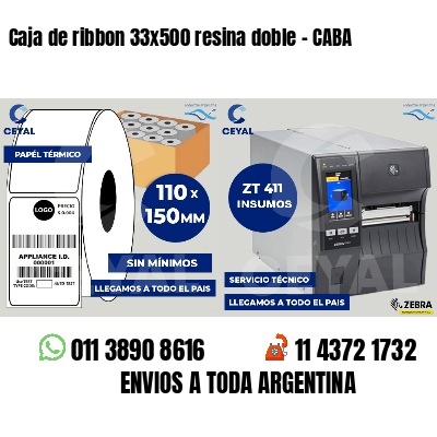 Caja de ribbon 33x500 resina doble - CABA
