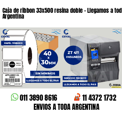 Caja de ribbon 33x500 resina doble - Llegamos a toda Argentina