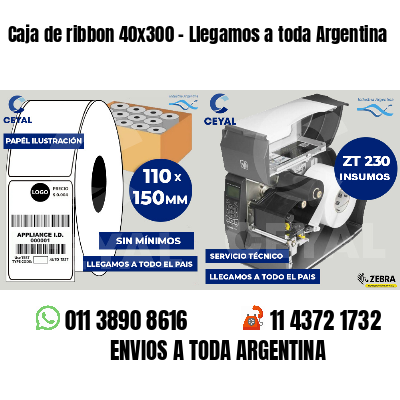 Caja de ribbon 40x300 - Llegamos a toda Argentina