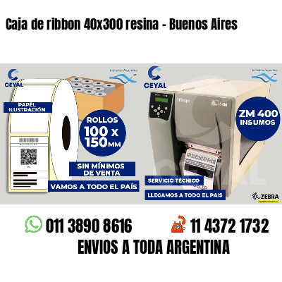 Caja de ribbon 40x300 resina - Buenos Aires