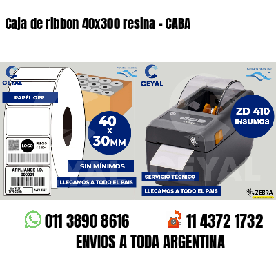 Caja de ribbon 40x300 resina - CABA
