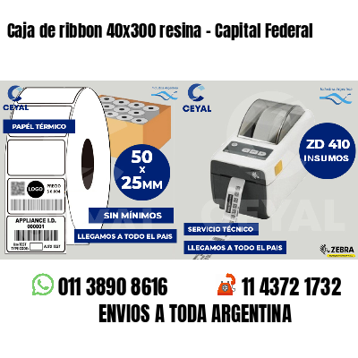 Caja de ribbon 40x300 resina - Capital Federal