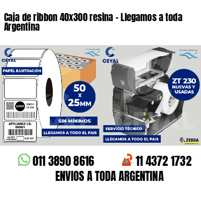 Caja de ribbon 40x300 resina - Llegamos a toda Argentina