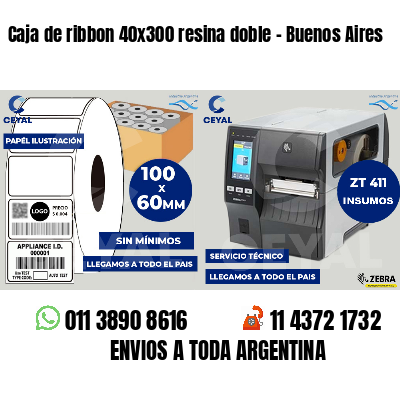 Caja de ribbon 40x300 resina doble - Buenos Aires