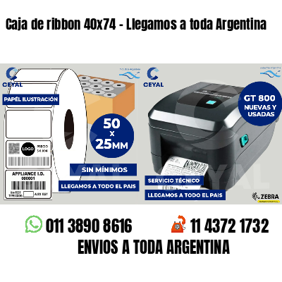Caja de ribbon 40x74 - Llegamos a toda Argentina