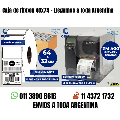 Caja de ribbon 40x74 - Llegamos a toda Argentina