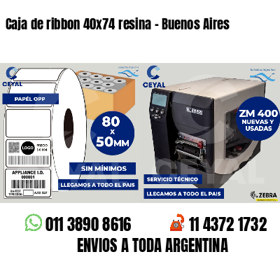 Caja de ribbon 40x74 resina - Buenos Aires