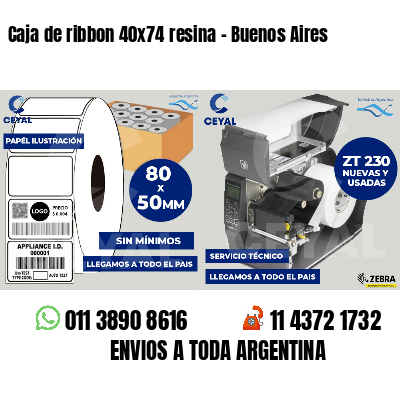 Caja de ribbon 40x74 resina - Buenos Aires