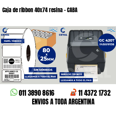 Caja de ribbon 40x74 resina - CABA