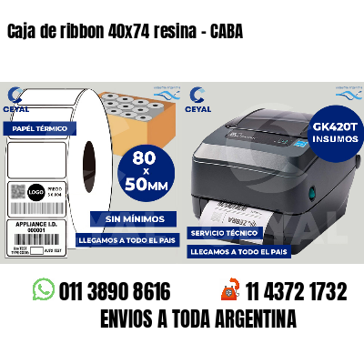 Caja de ribbon 40x74 resina - CABA