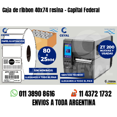 Caja de ribbon 40x74 resina - Capital Federal