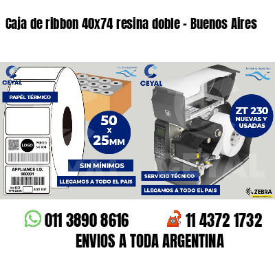 Caja de ribbon 40x74 resina doble - Buenos Aires