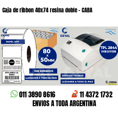 Caja de ribbon 40x74 resina doble - CABA