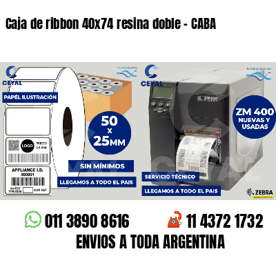 Caja de ribbon 40x74 resina doble - CABA