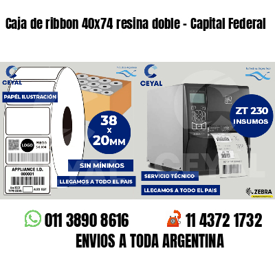Caja de ribbon 40x74 resina doble - Capital Federal