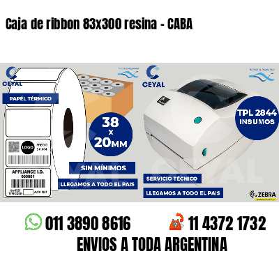 Caja de ribbon 83x300 resina - CABA