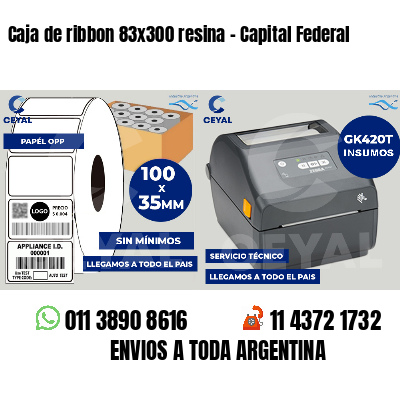 Caja de ribbon 83x300 resina - Capital Federal