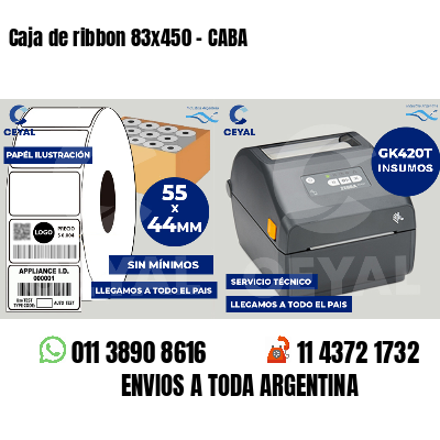 Caja de ribbon 83x450 - CABA