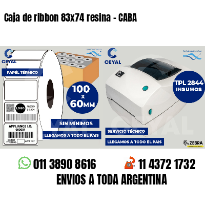 Caja de ribbon 83x74 resina - CABA