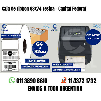 Caja de ribbon 83x74 resina - Capital Federal