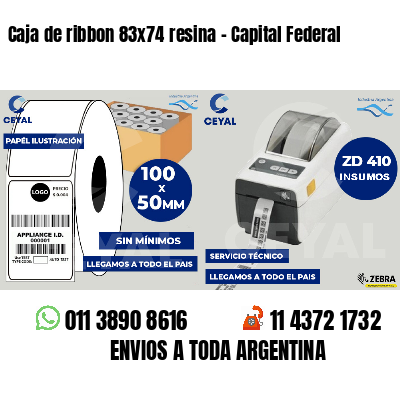 Caja de ribbon 83x74 resina - Capital Federal
