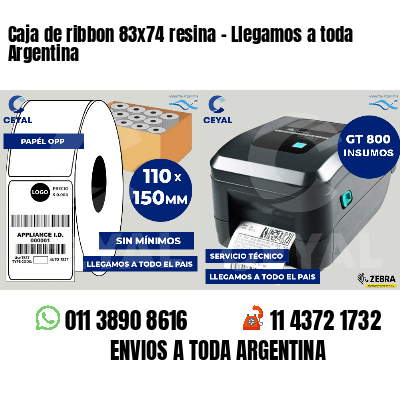 Caja de ribbon 83x74 resina - Llegamos a toda Argentina