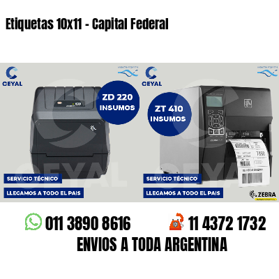 Etiquetas 10x11 - Capital Federal