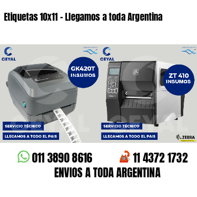 Etiquetas 10x11 - Llegamos a toda Argentina