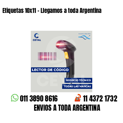 Etiquetas 10x11 - Llegamos a toda Argentina