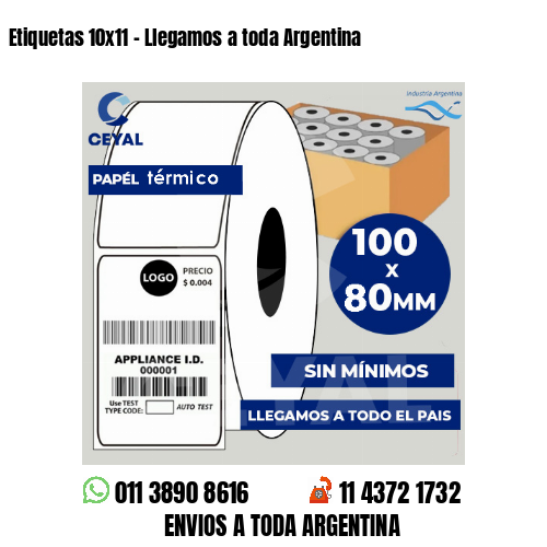 Etiquetas 10×11 – Llegamos a toda Argentina