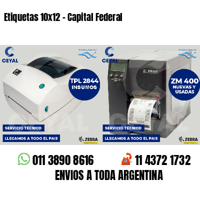 Etiquetas 10x12 - Capital Federal