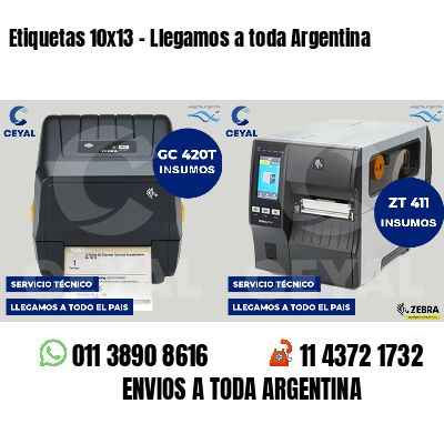 Etiquetas 10x13 - Llegamos a toda Argentina