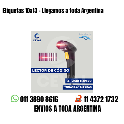 Etiquetas 10x13 - Llegamos a toda Argentina