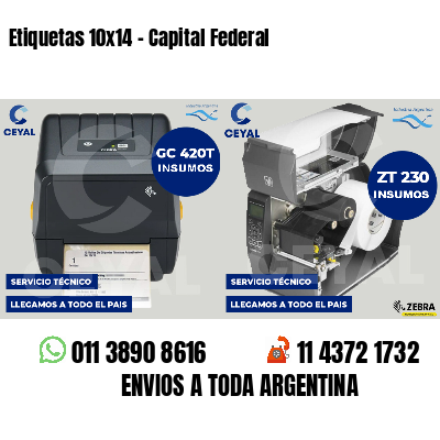 Etiquetas 10x14 - Capital Federal