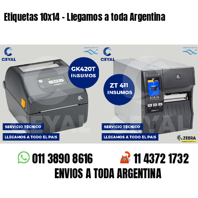Etiquetas 10x14 - Llegamos a toda Argentina