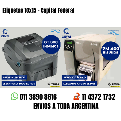 Etiquetas 10x15 - Capital Federal