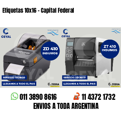 Etiquetas 10x16 - Capital Federal