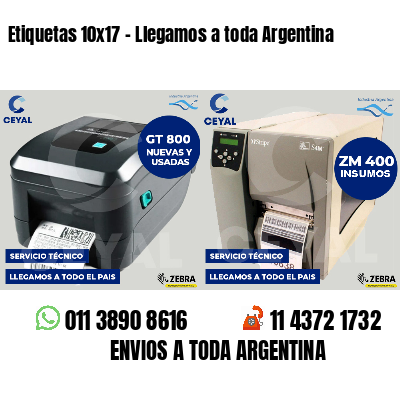 Etiquetas 10x17 - Llegamos a toda Argentina