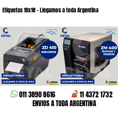 Etiquetas 10x18 - Llegamos a toda Argentina