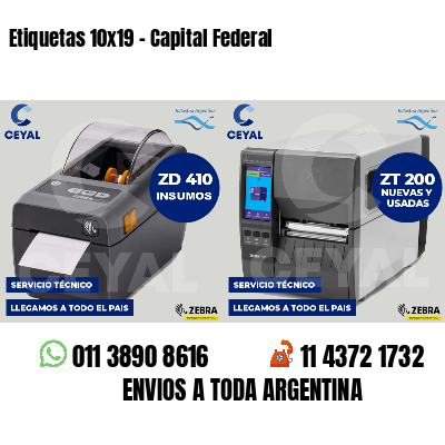 Etiquetas 10x19 - Capital Federal