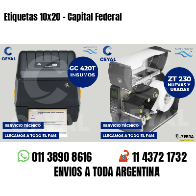 Etiquetas 10x20 - Capital Federal