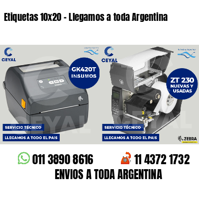 Etiquetas 10x20 - Llegamos a toda Argentina