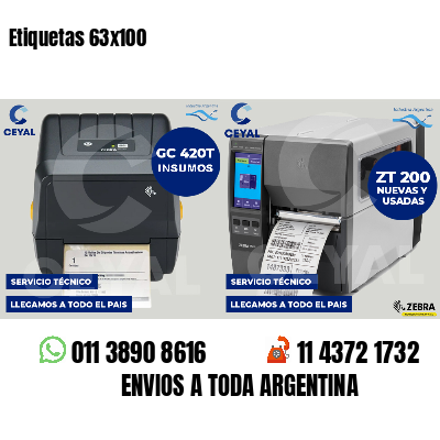 Etiquetas 63x100