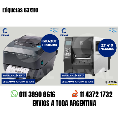 Etiquetas 63x110