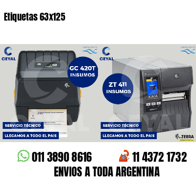 Etiquetas 63x125